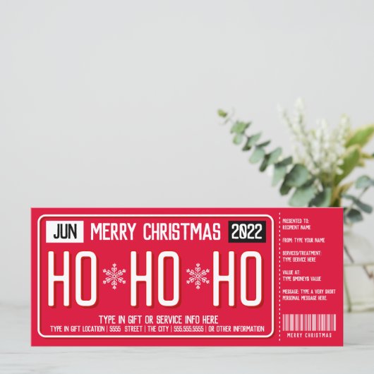 Geschenkgutschein (Stehend Vorderseite)