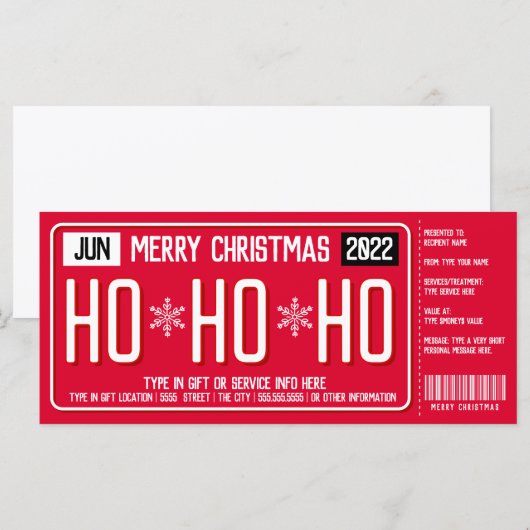 Geschenkgutschein (Vorne/Hinten)