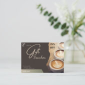 Geschenkgutschein 25% Ermäßigung für Coffee Shops Telefonnummerkarte (Stehend Vorderseite)