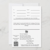 Geschenkgutschein "5 x7" Orangefarbene weiße gesun (Rückseite)