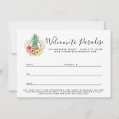 Geschenkgutschein Ananas- und Hibiskus-Blume (Rückseite)