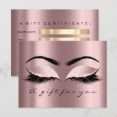 Geschenkgutschein Augen Rose Rose Park Makeup Postkarte (Vorne/Hinten)