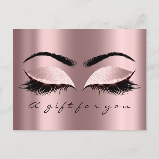 Geschenkgutschein Augen Rose Rose Park Makeup Postkarte (Vorderseite)