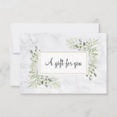 Geschenkgutschein aus Marble Greenery (Vorderseite)