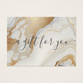 Geschenkgutschein aus weißem Gold (Vorderseite)