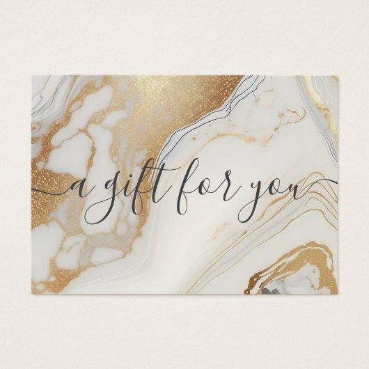 Geschenkgutschein aus weißem Gold (Vorderseite)