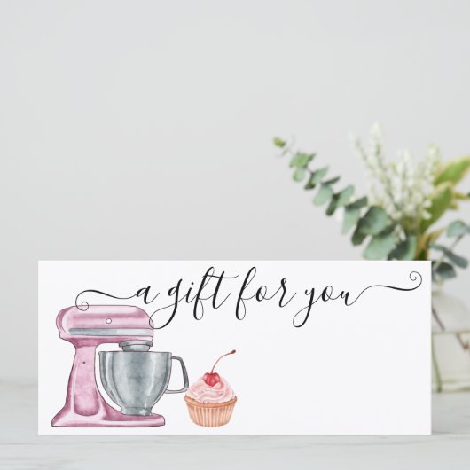 Geschenkgutschein Backen Backwaren Cup Kuchen (Stehend Vorderseite)