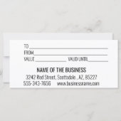 Geschenkgutschein Bäckerei Kuchen (Rückseite)