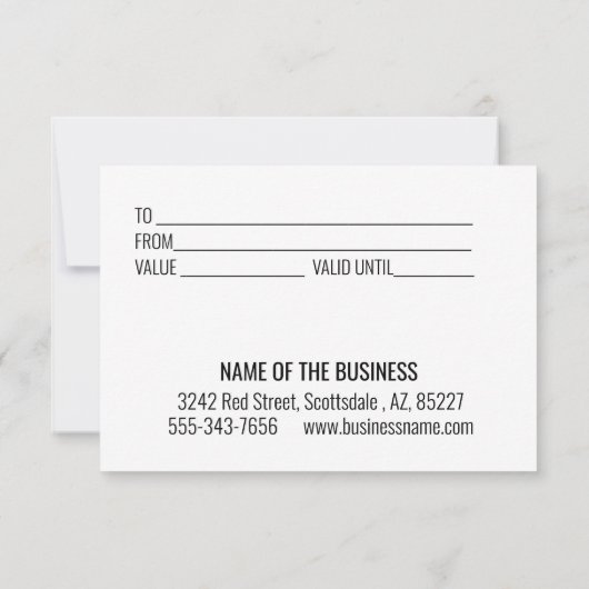 Geschenkgutschein Bäckerei Restaurant (Rückseite)