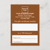 Geschenkgutschein Begleitkarte (Vorderseite)