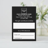 Geschenkgutschein Begleitkarte (Stehend Vorderseite)