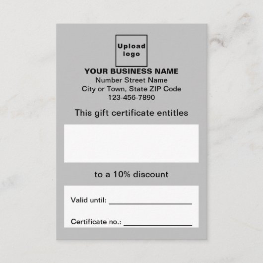 Geschenkgutschein Begleitkarte (Vorderseite)