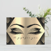 Geschenkgutschein Black Gold Lashes (Stehend Vorderseite)