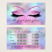 Geschenkgutschein Blaurosa Lash Extension Makeup (Vorne & Hinten)
