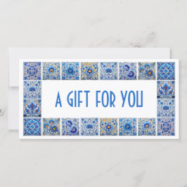 Geschenkgutschein "Blue Mediterranea tiles"