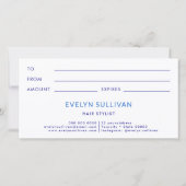 Geschenkgutschein "Blue Mediterranea tiles" (Rückseite)