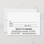 Geschenkgutschein Boarding Hunde Erwachsener Haust (Rückseite)