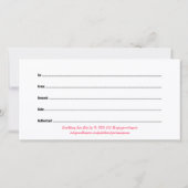 Geschenkgutschein "Body Waxing" Fett rosa Buchstab Dankeskarte (Rückseite)