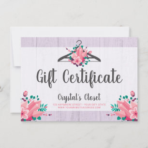Geschenkgutschein Boho Blumenbekleidung