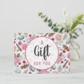 Geschenkgutschein Boho Chic Rustic Feather Arrow (Stehend Vorderseite)