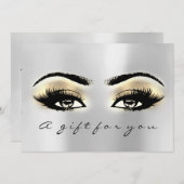 Geschenkgutschein Brawn Eye Gold Lash Schönheit Ma (Vorne/Hinten)