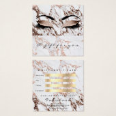 Geschenkgutschein Copper-Marmor Glitzer Lash Makeu (Vorne & Hinten)