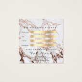 Geschenkgutschein Copper-Marmor Glitzer Lash Makeu (Rückseite)