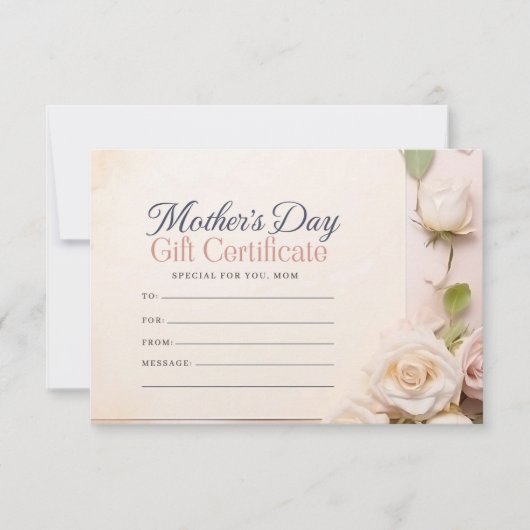 Geschenkgutschein der modernen Blumenmutter (Vorderseite)