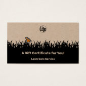 Geschenkgutschein des Garden Maintenance Service (Vorderseite)