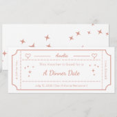 Geschenkgutschein, Dinner Date personalisierte Ges Einladung (Vorne/Hinten)