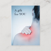 Geschenkgutschein eines modernen Massagetherapeute Rabattkarte (Vorderseite)