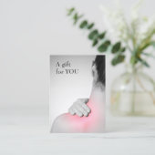 Geschenkgutschein eines modernen Massagetherapeute Rabattkarte (Stehend Vorderseite)