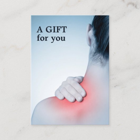 Geschenkgutschein eines modernen Massagetherapeute Rabattkarte (Vorderseite)