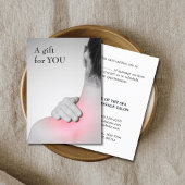 Geschenkgutschein eines modernen Massagetherapeute Rabattkarte