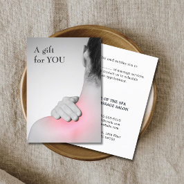 Geschenkgutschein eines modernen Massagetherapeute Rabattkarte