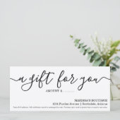 Geschenkgutschein | Einfach richtig (Stehend Vorderseite)