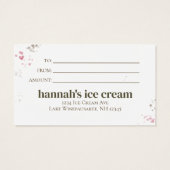 Geschenkgutschein Eiscreme Business Custom (Rückseite)