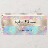 Geschenkgutschein "Eleganto Iridescent and Pearl F Einladung (Vorne/Hinten)