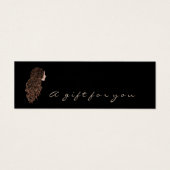 Geschenkgutschein Elfenbein Friseur Makeup Black (Vorderseite)