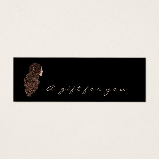 Geschenkgutschein Elfenbein Friseur Makeup Black (Vorderseite)