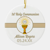 Geschenkgutschein! Erstkommunionenschmuck Keramik Ornament (Vorne)
