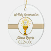 Geschenkgutschein! Erstkommunionenschmuck Keramik Ornament (Links)