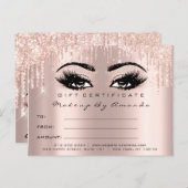 Geschenkgutschein Eyelashes Confetti Makeup Glam Postkarte (Vorne/Hinten)