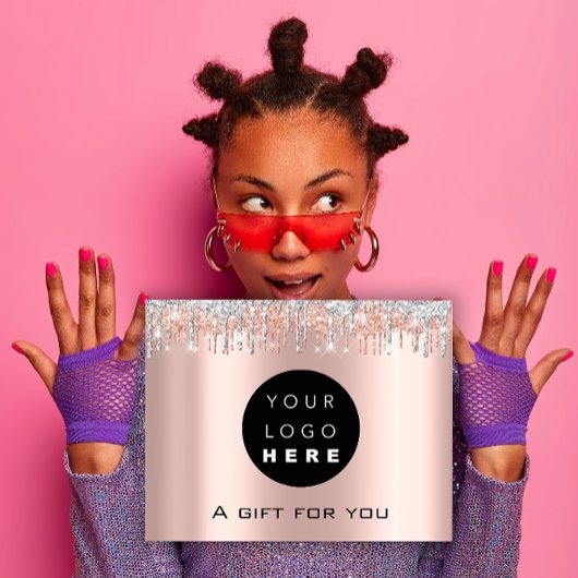 Geschenkgutschein Feiertage Schönheit Rose Makeup Postkarte