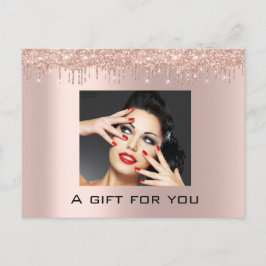 Geschenkgutschein Feiertage Schönheit Rose SilverL Postkarte