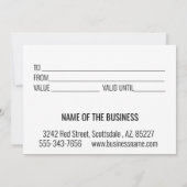 Geschenkgutschein Filiale (Rückseite)