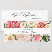 Geschenkgutschein Floral Botanicals Gold White (Vorne/Hinten)