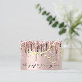 Geschenkgutschein Friseur Friseursalon Rose Visitenkarte (Stehend Vorderseite)