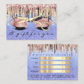 Geschenkgutschein Friseur Makeust Artist Lash Visitenkarte (Vorne/Hinten)