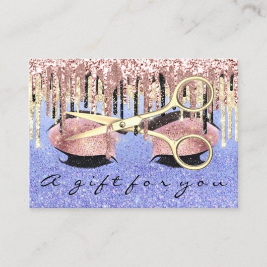 Geschenkgutschein Friseur Makeust Artist Lash Visitenkarte (Vorderseite)